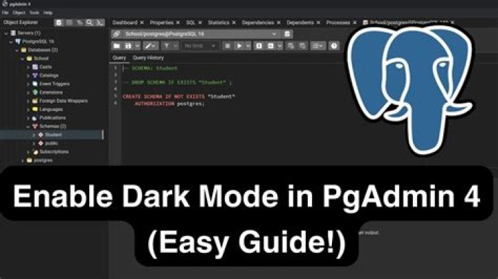 Complete Guide To Enable Dark Mode In PgAdmin