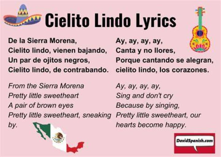 Complete Lyrics To The Famous Mexican Song "Cielito Lindo"