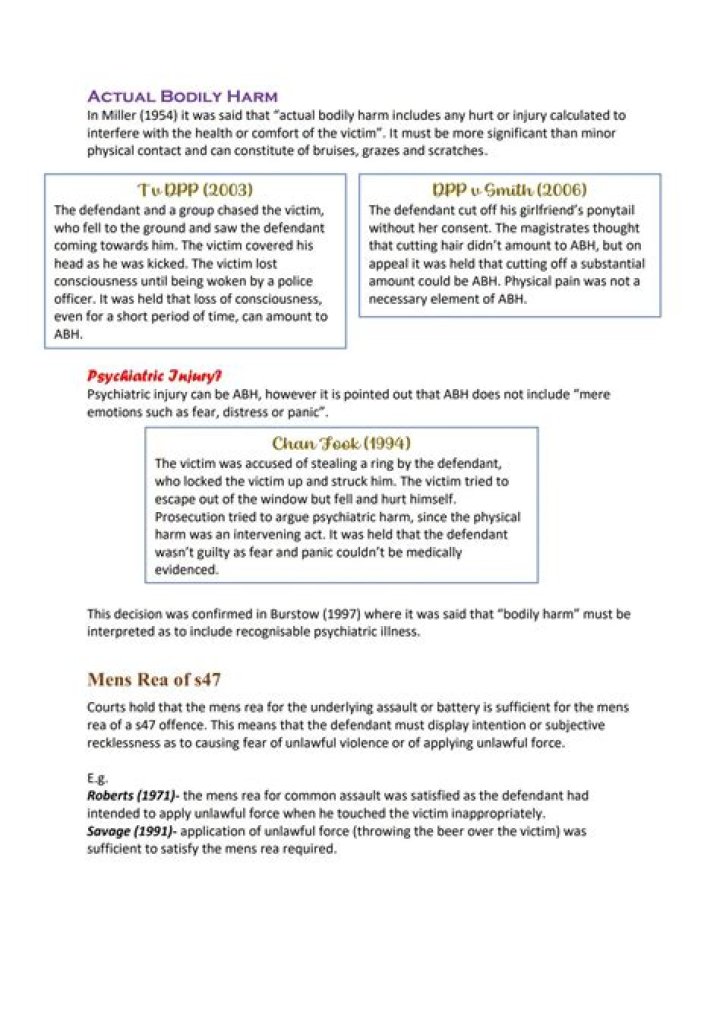 Comprehensive Guide To Examples Of Assault Bodily Harm
