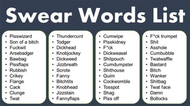 Essential A-List: Curse Words To Amplify Your Vocabulary