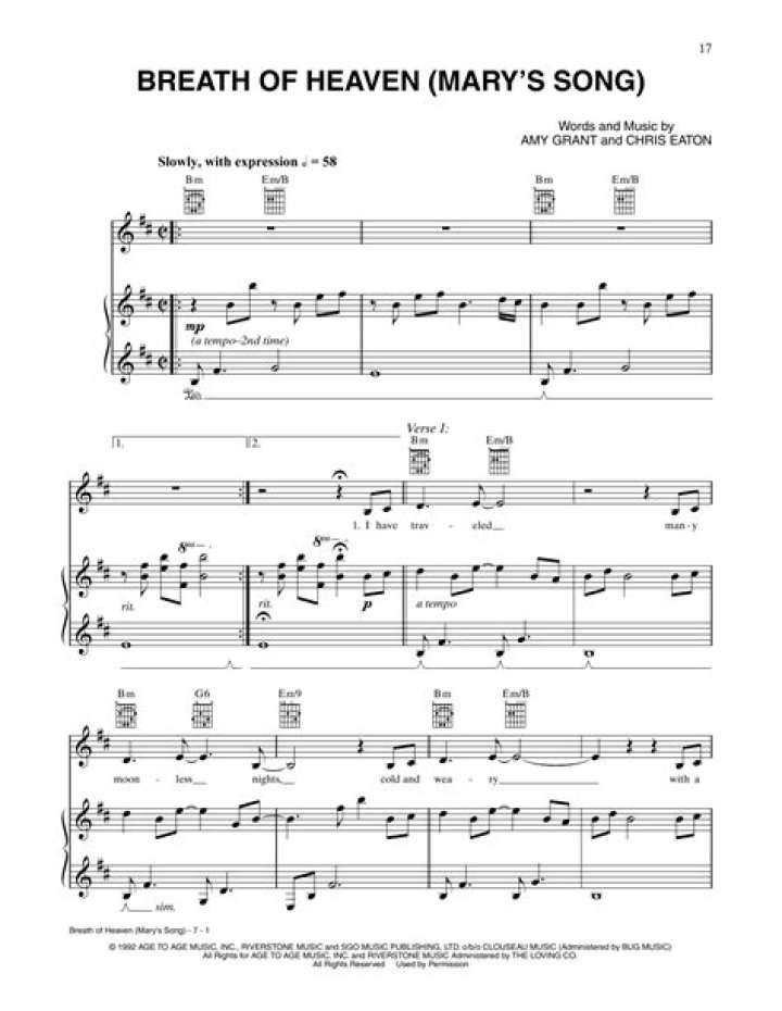 Listen To Breath Of Heaven (Mary's Song) Lyrics | Unforgettable Classic