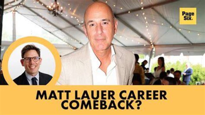 Matt Lauer's New Career Path After Leaving NBC