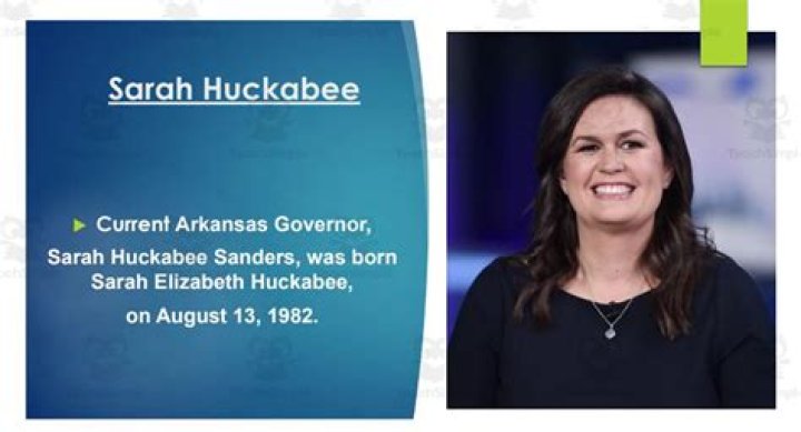 Sarah Huckabee Sanders' Comprehensive Biography: Uncovering Her Political Journey