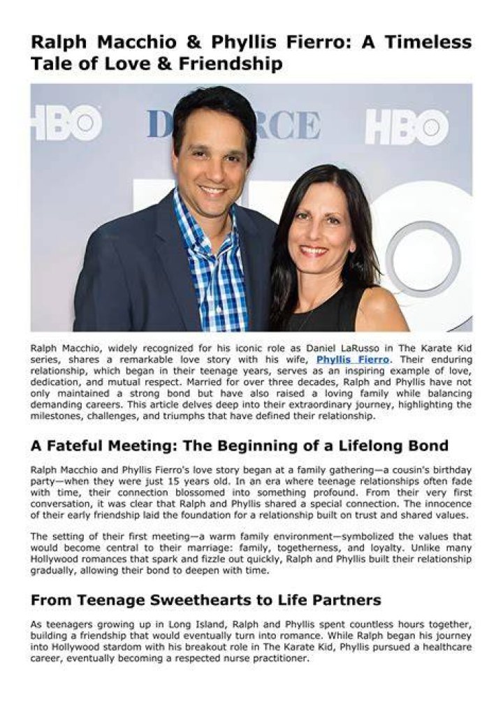 Unlocking The Secrets Of Ralph Macchio's Enduring Marriage